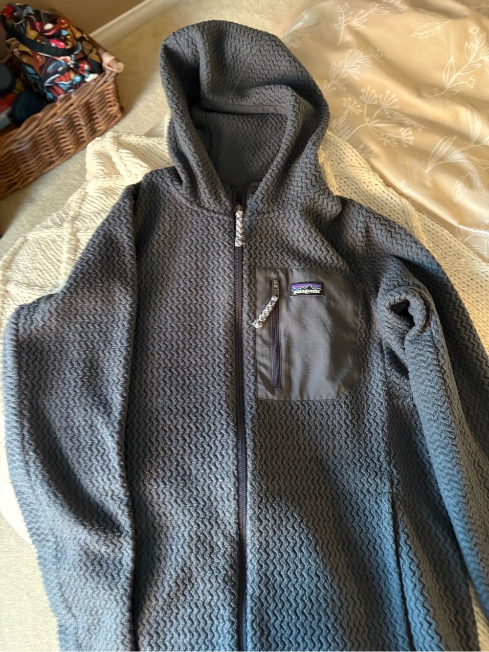Patagonia Kidsโ R1 Air Full Zip Hoody - Smoulder Blue